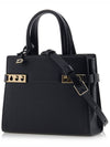 Tempete Crush Silky Calf Leather Tote Bag Black - DELVAUX - BALAAN 3