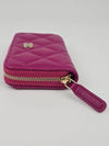 Classic Grained Shiny Calfskin Zipped Coin Purse Pink - CHANEL - BALAAN 8