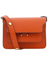 Trunk Saffiano Leather Shoulder Bag Orange - MARNI - BALAAN 1