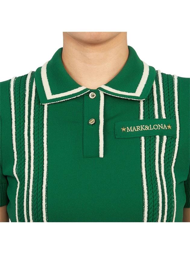 Golf Wear Women s Collar Short Sleeve Knit MLW 4A AB02 GREEN - MARK & LONA - BALAAN 5