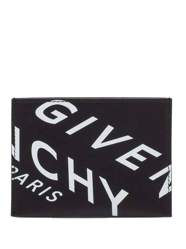 Refracted Logo Card Wallet Black - GIVENCHY - BALAAN.