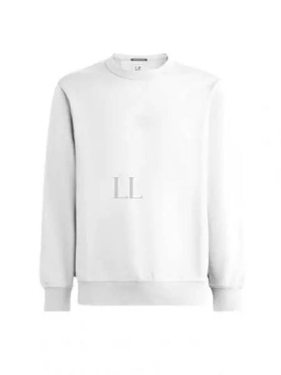 Metropolis Series Stretch Fleece Logo Sweatshirt White - CP COMPANY - BALAAN 2