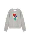 Mahony Cotton Sweatshirt Grey - ISABEL MARANT - BALAAN 1