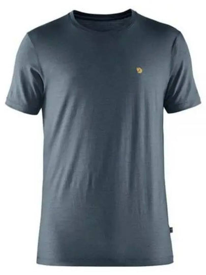 Men's Bergtagen Thin Wool Short Sleeve T-Shirt Mountain Blue - FJALL RAVEN - BALAAN 2