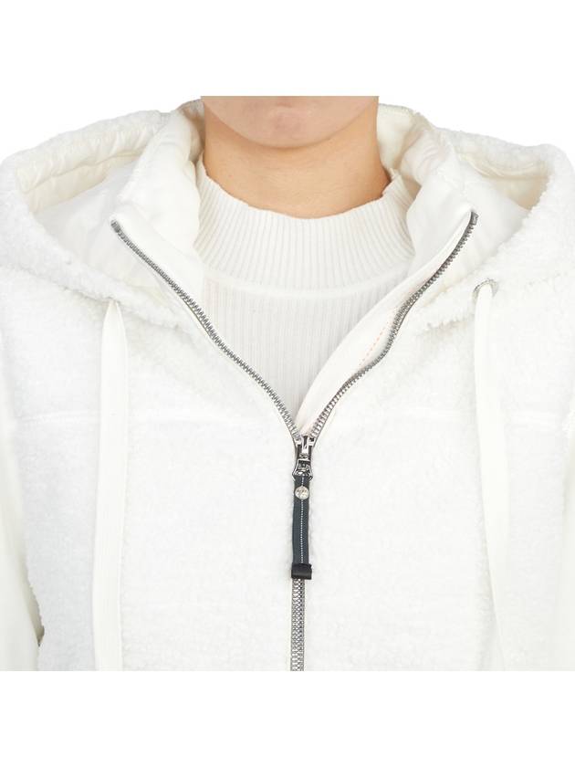 PWFLEPF33 OFF WHITE Women s hooded zip up cardigan regular fit - PARAJUMPERS - BALAAN 10