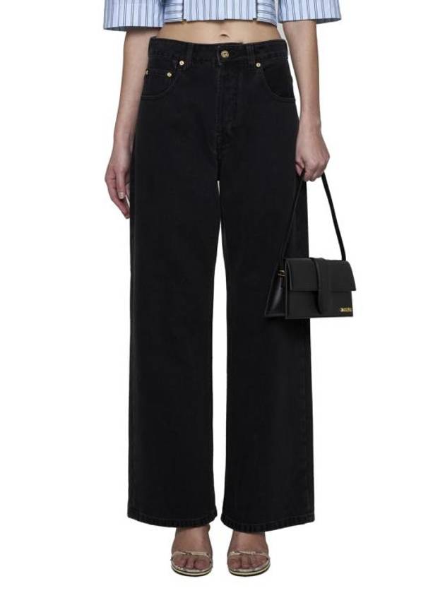 Le De Nimes Large Straight Jeans Black - JACQUEMUS - BALAAN 4