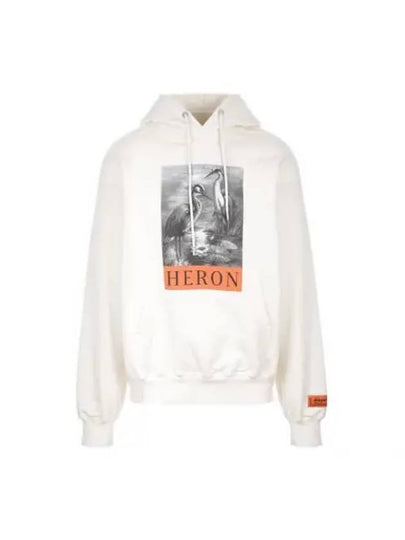 Preston Graphic Print Cotton Hoodie White - HERON PRESTON - BALAAN 2