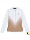 Halo Full Zip Mid Layer Zip Up Jacket White Brown - J.LINDEBERG - BALAAN 2