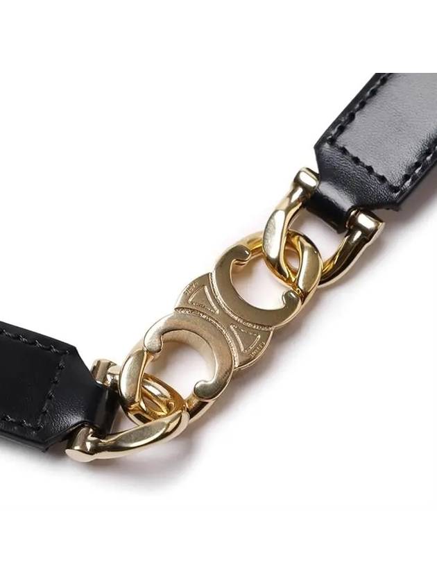 Small Gourmet Triomphe Belt Black - CELINE - BALAAN 7