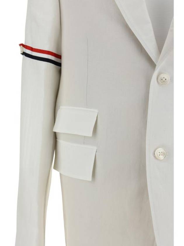 Armband Two Tone Tailored Jacket White - THOM BROWNE - BALAAN 4