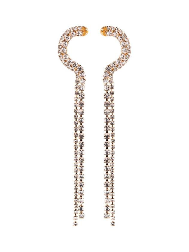 CRYSTAL AND BRASS CASCADE EARRINGS - PATOU - BALAAN 1