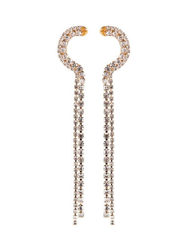 CRYSTAL AND BRASS CASCADE EARRINGS - PATOU - BALAAN 1