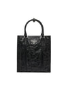 Antique Nappa Leather Mini Tote Bag Black - PRADA - BALAAN 3