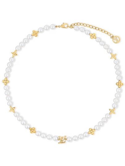 My LV Pearl Necklace Gold White - LOUIS VUITTON - BALAAN 2