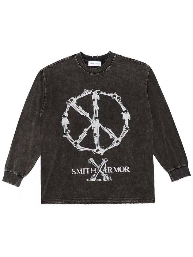 Unisex SA Skull Wheel Printing Washing Sweatshirt - SMITH ARMOR - BALAAN 4