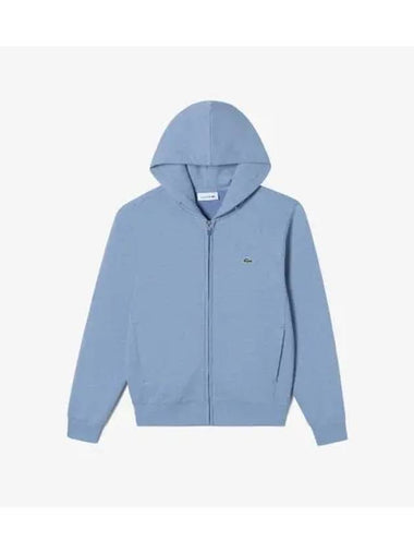 Women s technical hooded sweatshirt zip up light blue - LACOSTE - BALAAN 1