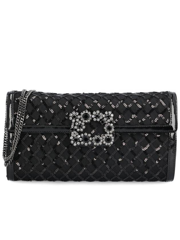 Efflorescence Sequin Clutch Bag Black - ROGER VIVIER - BALAAN 2