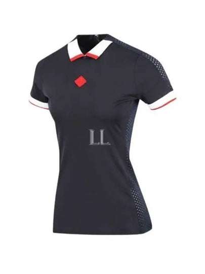 Women's Short Sleeve Polo Shirt Navy - J.LINDEBERG - BALAAN 2