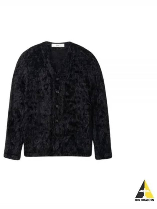 OSHO CARDIGAN BLACK TECHNICAL MOHAIR - SEFR - BALAAN 1