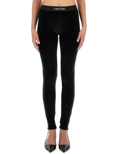 Stretch Velvet Signature Leggings PAJ121 JEX065LB999 B0011027224 - TOM FORD - BALAAN 2