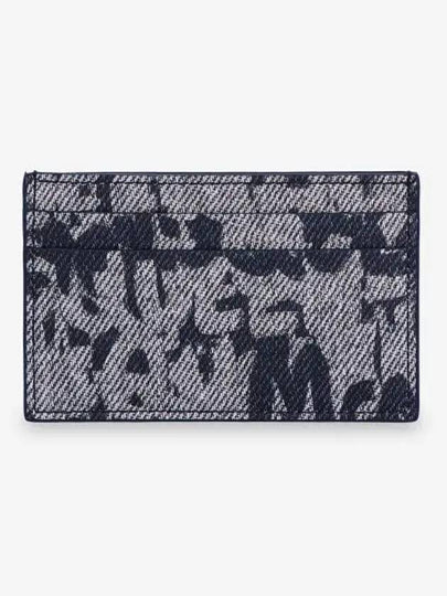 Graffiti Logo Card Wallet Blue - ALEXANDER MCQUEEN - BALAAN 2