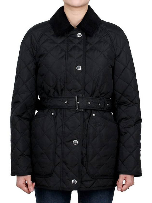 Diamond Quilted Nylon Jacket Black - BURBERRY - BALAAN 2