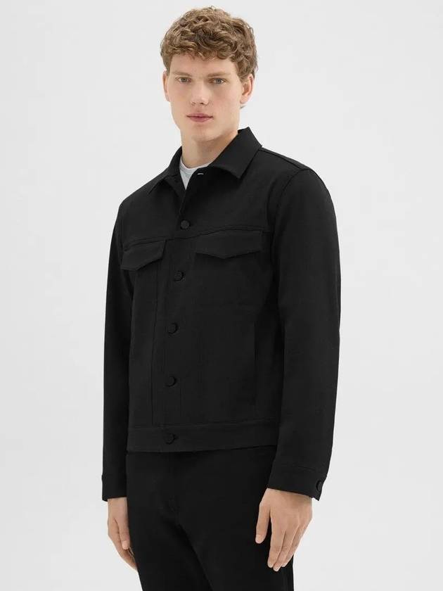 Neoteric Twill Trucker Jacket Dark Navy - THEORY - BALAAN 2