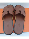 Izmir Leather Slippers Gold - HERMES - BALAAN 5