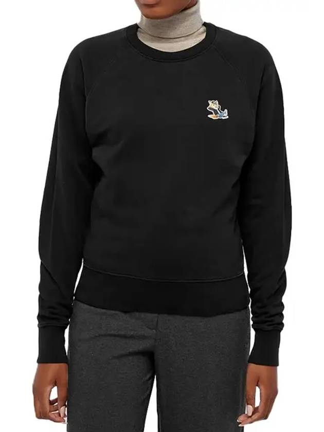 Dressed Fox Patch Sweatshirt Black - MAISON KITSUNE - BALAAN 3