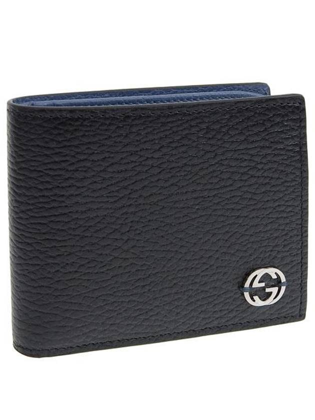 GG Interlocking Two-Tone Bifold Wallet Blue Black - GUCCI - BALAAN 6