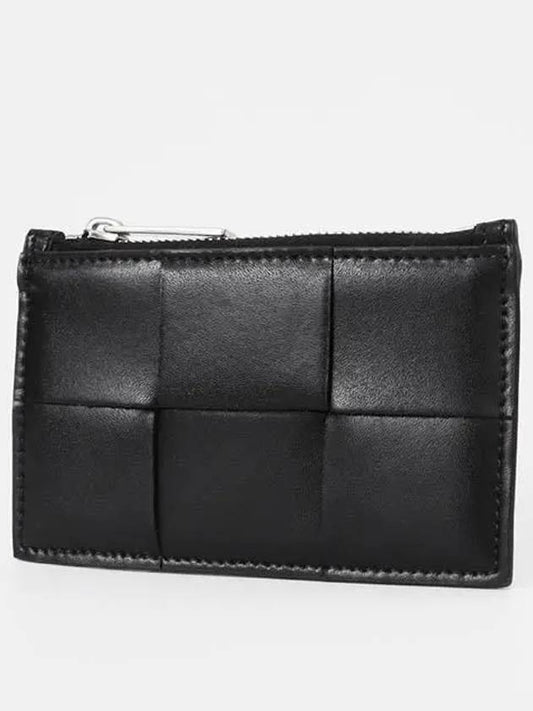 Maxi Intrecciato Zipper Coin Purse Black - BOTTEGA VENETA - BALAAN 2