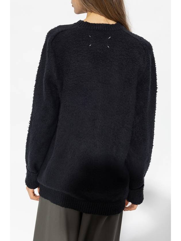 Women's Fur Effect Knit Top Black - MAISON MARGIELA - BALAAN 5