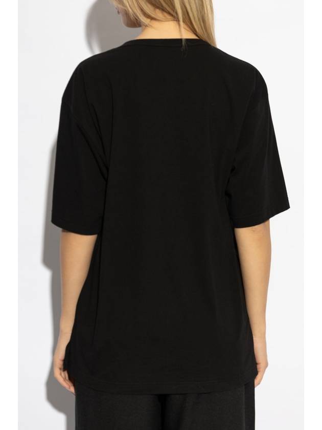 Yohji Yamamoto T-shirt With Print, Women's, Black - YOHJI YAMAMOTO - BALAAN 4