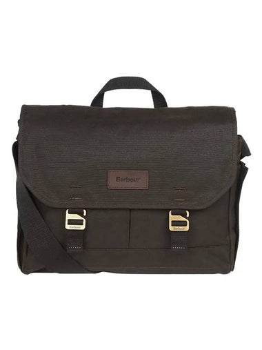 Essential Wax Messenger Bag Olive - BARBOUR - BALAAN 1