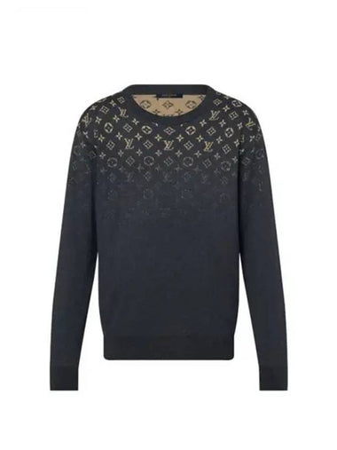 Gradient Cotton Crew Neck Dark Heather Gray 1AFYCZ - LOUIS VUITTON - BALAAN 1