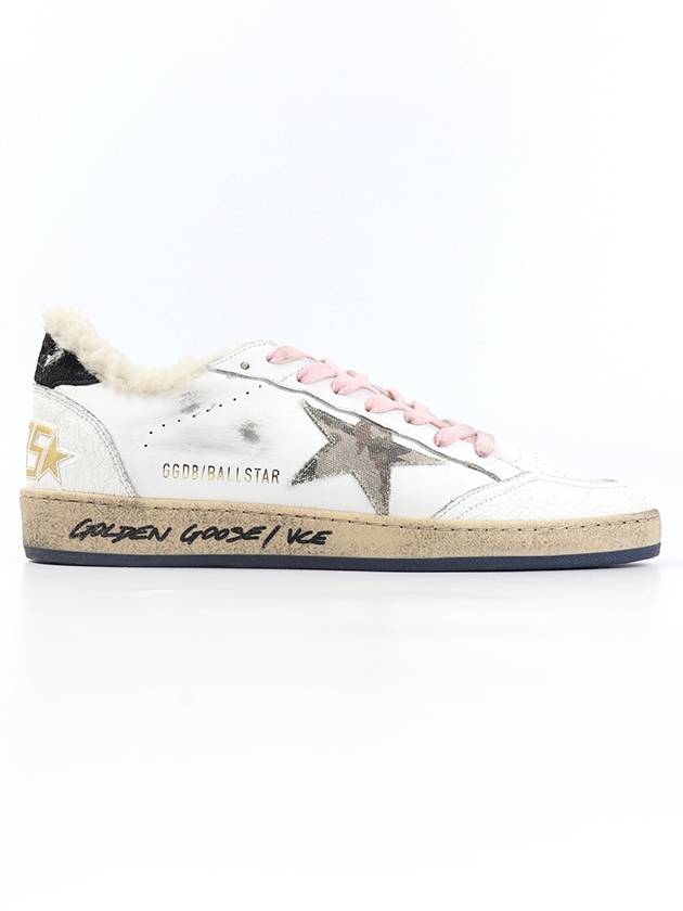 Ballstar Fur Low Top Sneakers White Black - GOLDEN GOOSE - BALAAN 2