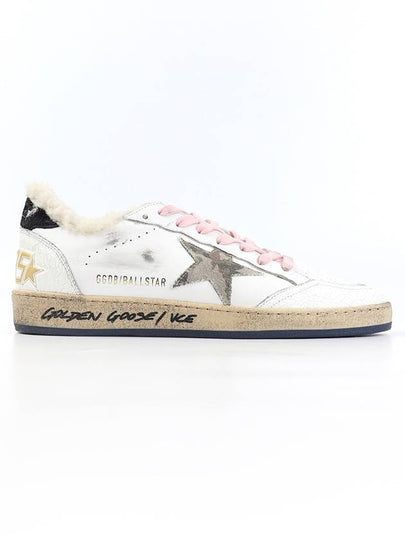 Ball Star Fur Low Top Sneakers White Black - GOLDEN GOOSE - BALAAN 2