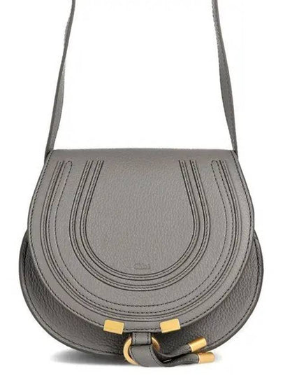 Marcie Saddle Small Grained Leather Cross Bag Grey - CHLOE - BALAAN 2