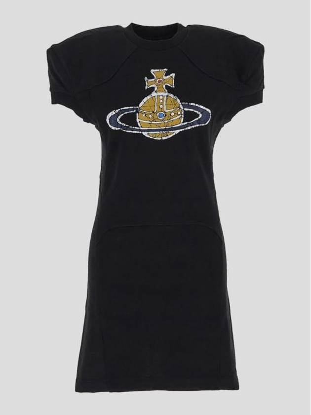 ORB Plain Logo Short Dress Black - VIVIENNE WESTWOOD - BALAAN 1