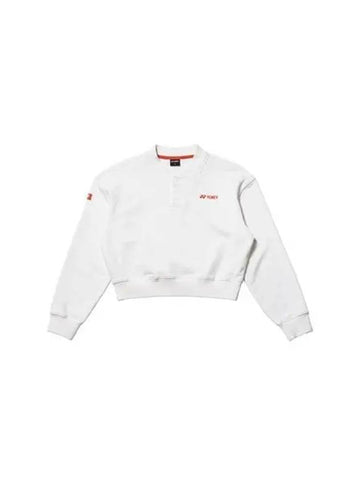 YONEX 245TL006F White Women s Crop Sweatshirt - YOUNESS - BALAAN 1