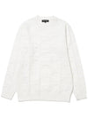 Men s viscose logo lettering jacquard knit WHITE - 20THHOLE - BALAAN 6