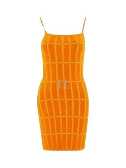 Robe Check Knit Short Dress Orange - JACQUEMUS - BALAAN 2