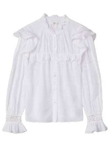 Gila Teddy Lace Shirt White - ISABEL MARANT - BALAAN 1