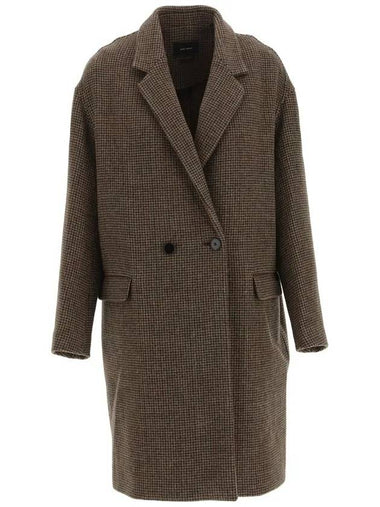 Women's Efegozi Virgin Wool Double Coat Brown - ISABEL MARANT - BALAAN 1