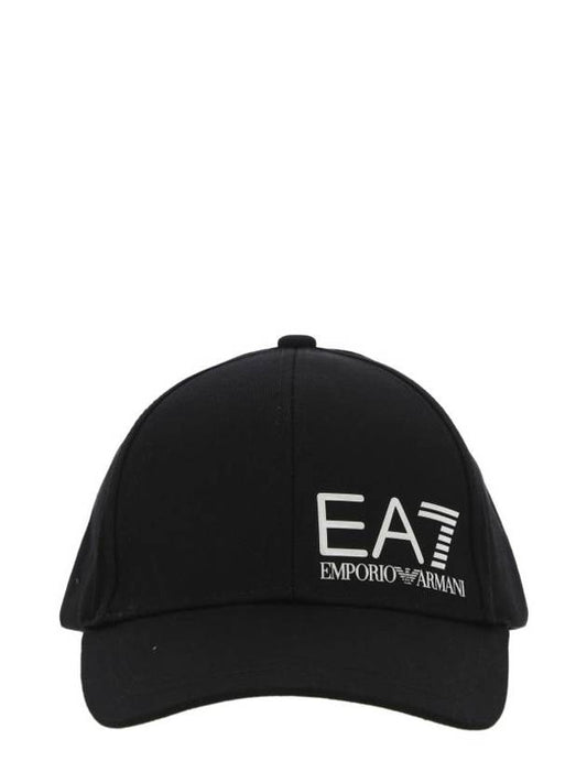 Logo Cotton Ball Cap Black - EMPORIO ARMANI - BALAAN 1