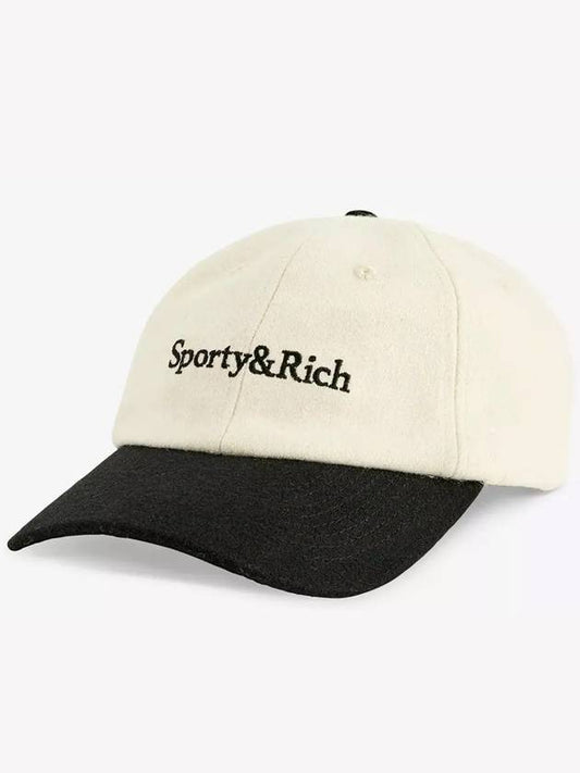 Serif Logo Wool Hat ACAW2337OF 146 - SPORTY & RICH - BALAAN 2