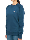 Monochrome Fox Head Patch Classic Cotton Sweatshirt Blue - MAISON KITSUNE - BALAAN 3