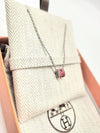 Mini PopAche Necklace Silver Chain Rose Tropic - HERMES - BALAAN 3