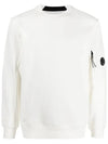 Diagonal Raised Fleece Sweatshirt White - CP COMPANY - BALAAN 2