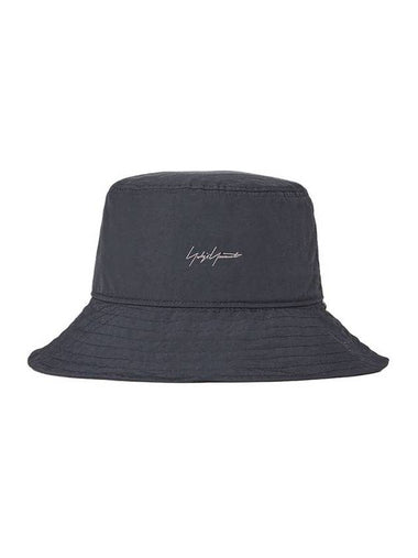 Logo Bucket Hat Black - YOHJI YAMAMOTO - BALAAN 1